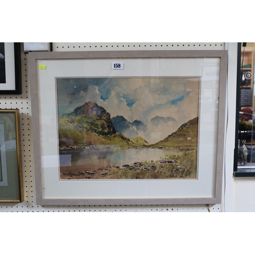 218 - Large Framed Watercolour depicting the Lake District by Edward Grieg Hall