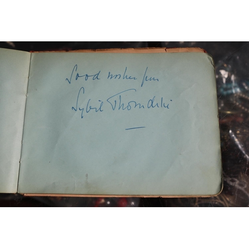 344 - Vintage Autograph Album with Signatures Johnnie Ray, George Darling etc