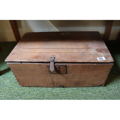 115 - Antique pine hinged box