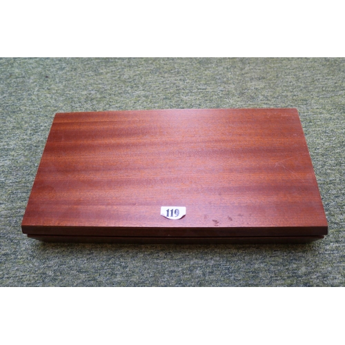 119 - Large cider lined cigar humidor.