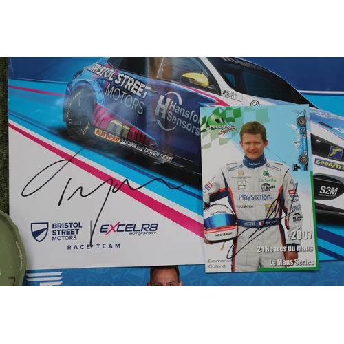 124 - Excel R8 Motorsport Tom Chilton signed Touring Car poster, Tom Ingram signed Poster and Emmanuel Col... 