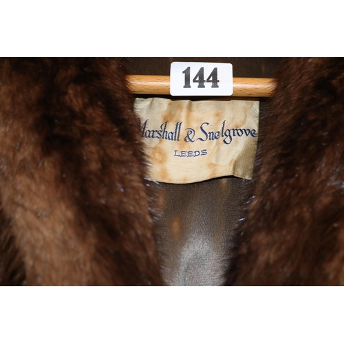 144 - Marshall & Snellgrove of Leeds Fur Coat