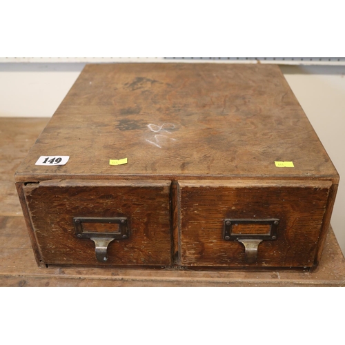 149 - Antique Advance Index drawers with brass fittings