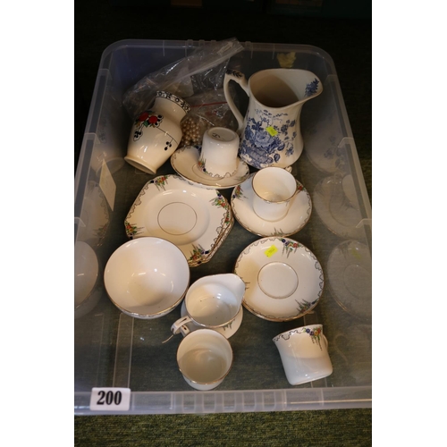 200 - Wetley China Edwardian Tea Set and assorted Faux Pearl necklaces