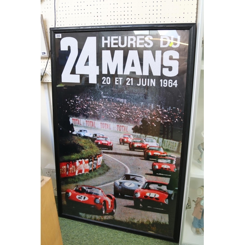 223 - Framed Post Print for 24 Heures Du Mans 21st June 1964