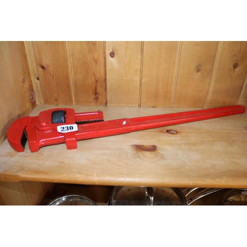 230 - Red Stillson 24 inch monkey wrench