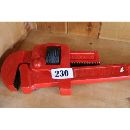 230 - Red Stillson 24 inch monkey wrench