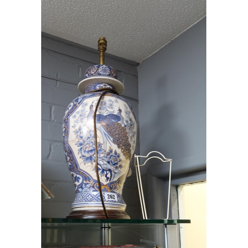 262 - Large Chinese Table lamp decorated with Pheasants