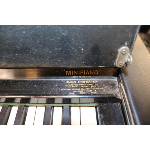 276 - Eavestaff 'Mini Piano' in Ebonised Case with Piano Stool