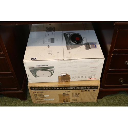 282 - Boxed Ion USB Turntable and another Ion Turntable