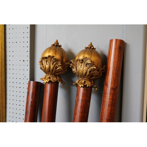 283 - 2 Large Ornate Curtain Poles with Gilt detail