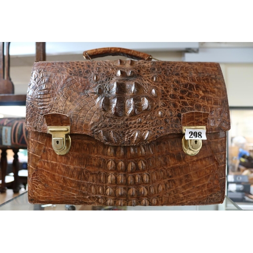 298 - Good quality Crocodile/Alligator skin executive case