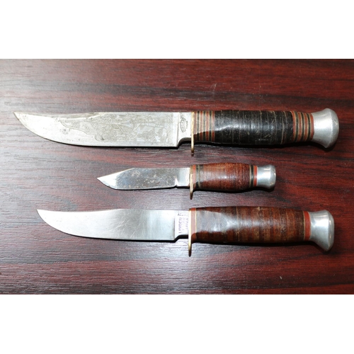 338 - Collection of 3 Vintage Knives inc German Linden and Fagan