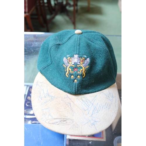 345 - Vintage Northampton Saints Squad signed Rugby Football Cap