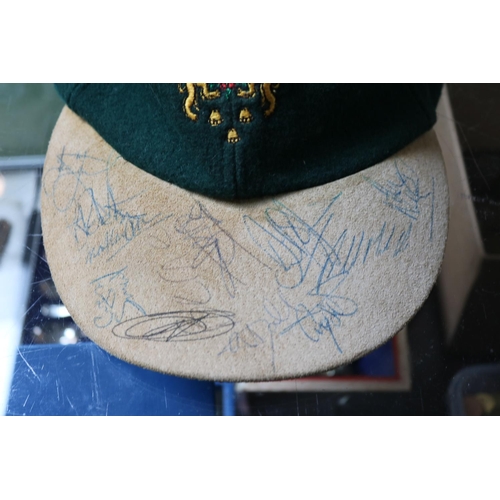 345 - Vintage Northampton Saints Squad signed Rugby Football Cap