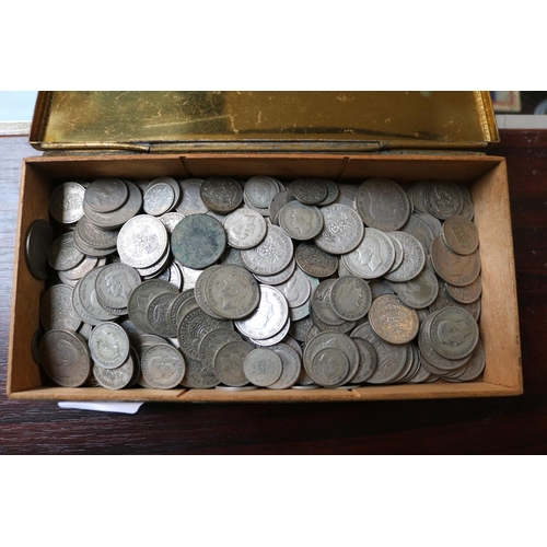 350 - Large collection of pre decimal coins to include pre 1947 Silver content coins