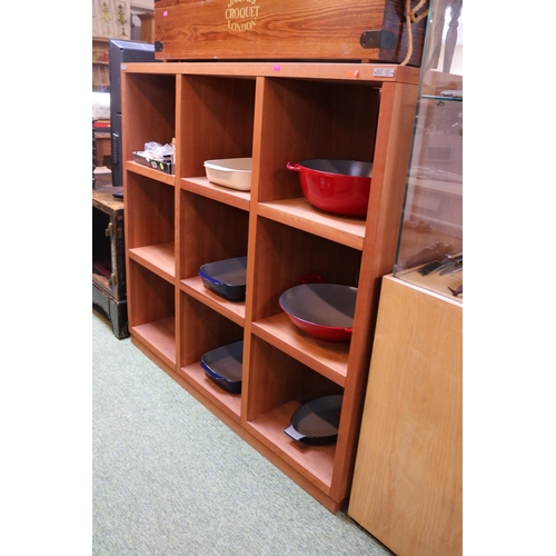 474 - Purves & Purves retailed Made in Italy Cherrywood bookcase  134cm in Width