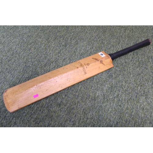 49 - 20th century William Gun Superior, Extra special, indistinctly signed cricket bat.