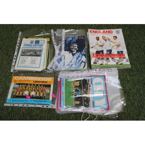 50 - Collection of vintage football programmes to include Cambridge United, Leeds United & Leicester City... 