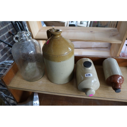 520 - Collection of stoneware bottles and warmers