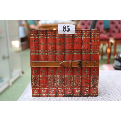 85 - Antique Huntley & Palmers biscuit tin in the form of eight bound books.