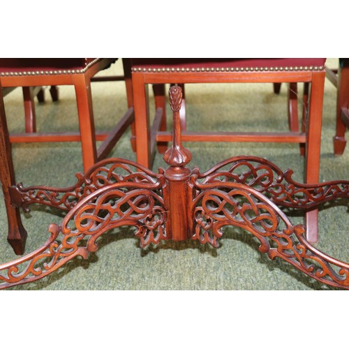 479 - Good quality Mahogany Silver table with galleried top over pierced cruciform base