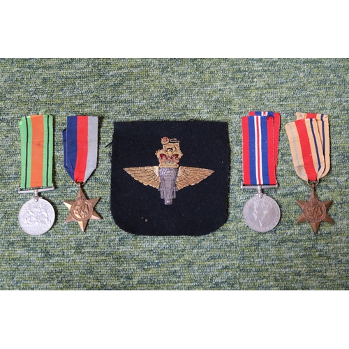 318 - WWII Medal Group with Paratroopers insignia Africa and 1939 - 49 Star