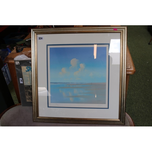 324 - Lawrence Coulson limited edition print of a beach scene with certificate 248 of 495