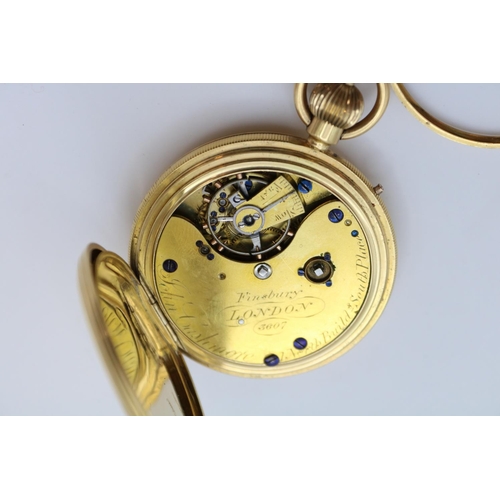 403 - 18ct Gold Gents Pocket watch by John Cashmore of Finsbury London 60g total without the movement