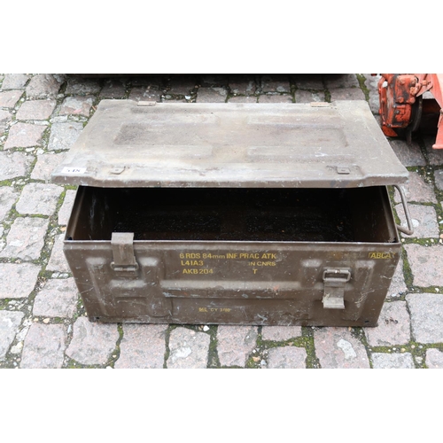 548 - Vintage Military Metal Ammo chest