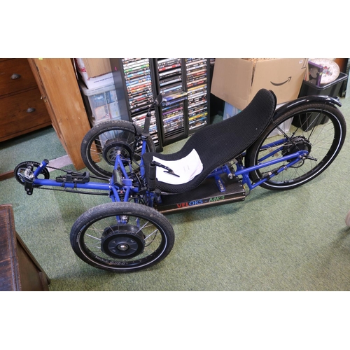 Veloks Tadpole MK3 E-Trike 2018/2019 Handmade in Denmark recumbent electric cycle with Charger and Operation manual RRP 6K when new