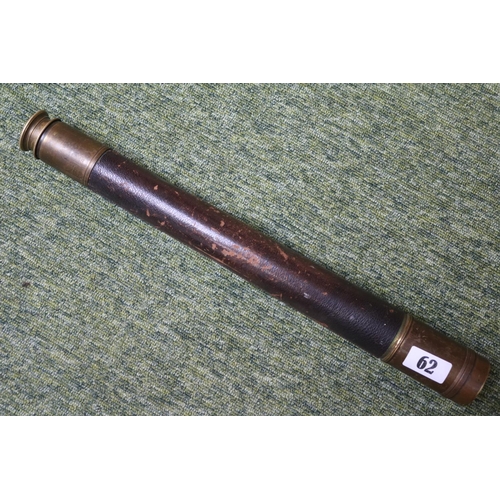 62 - Broadhurst Clarkson & Co of Fenchurch Street EC3 Telescope with Leather Handle