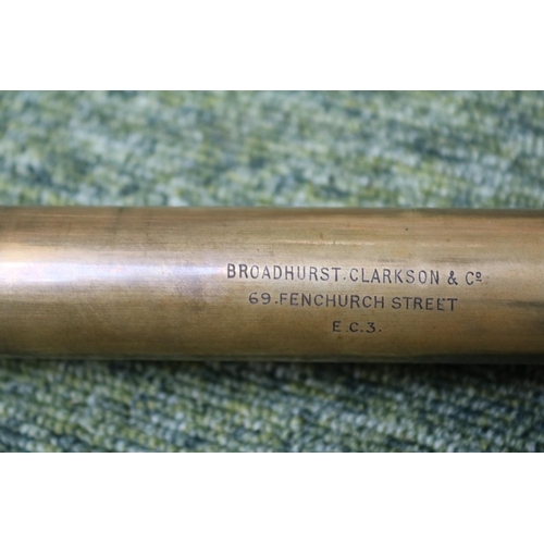 62 - Broadhurst Clarkson & Co of Fenchurch Street EC3 Telescope with Leather Handle