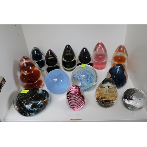 64 - Collection of assorted Glass Paperweights to include Caithness, Wedgwood etc