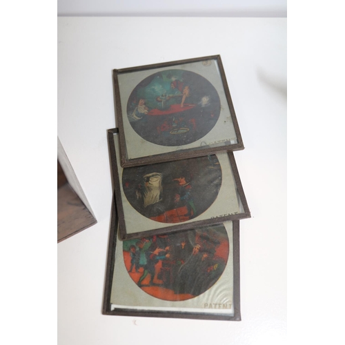 81 - Boxed collection of assorted magic Lantern slides