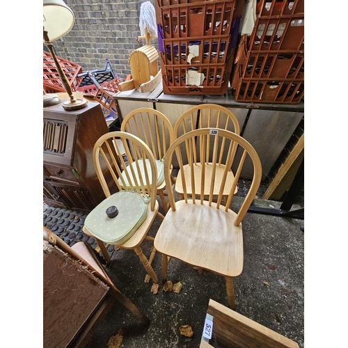 528 - Set of 4 Beech Chairs