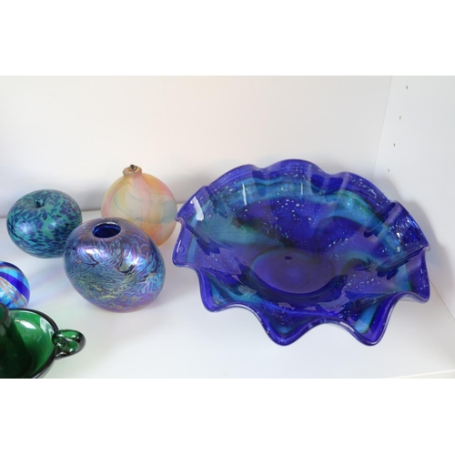 1 - Collection of Bristol Blue art glass to include Gozo, Murano Vetreria Artistica Gambaro & Poggi Lion... 