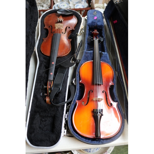 104 - Cased Antoni Debut Violin and a Earlier violin in case