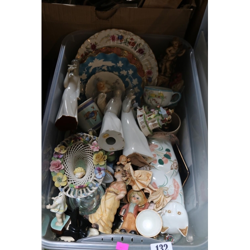 132 - Collection of Bradford Exchange plates, assorted ceramics Cased Silver plated Goblet set etc