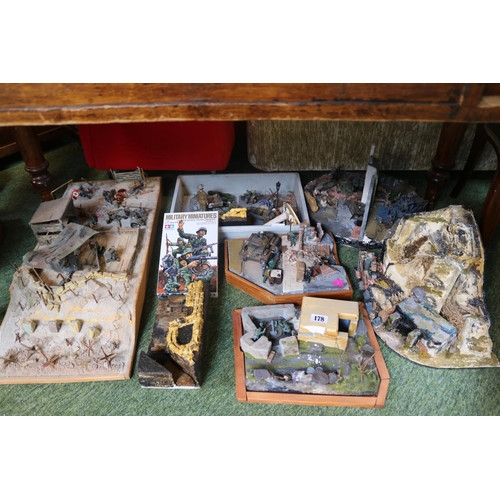 178 - Collection of Model Dioramas mainly German Third Reich design to include Tamiya