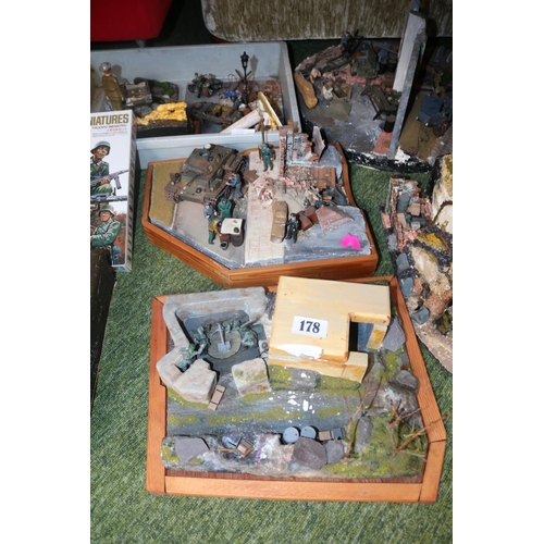 178 - Collection of Model Dioramas mainly German Third Reich design to include Tamiya