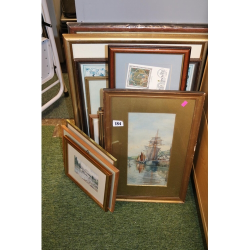 184 - Collection of assorted Framed Watercolours and prints