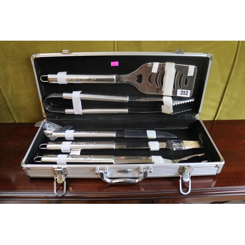 212 - Cased Prima BBQ set in Aluminium case