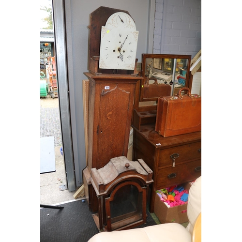 213 - 19thC Oak cased Longcase clock with roman numeral dial