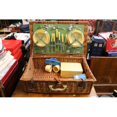 236 - Brexton Vintage Picnic set in wicker case