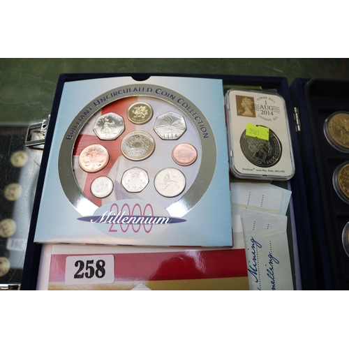 258 - Collection of Collectors Coins to include Australia's First Mints Growth from Gold, 2000 Millennium ... 