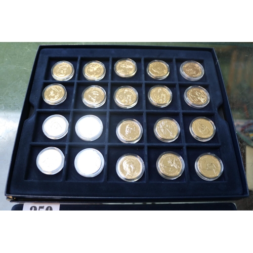 259 - The US Gold Plated Presidential Dollar Coin collection Comprising of 39 Coins with certificates