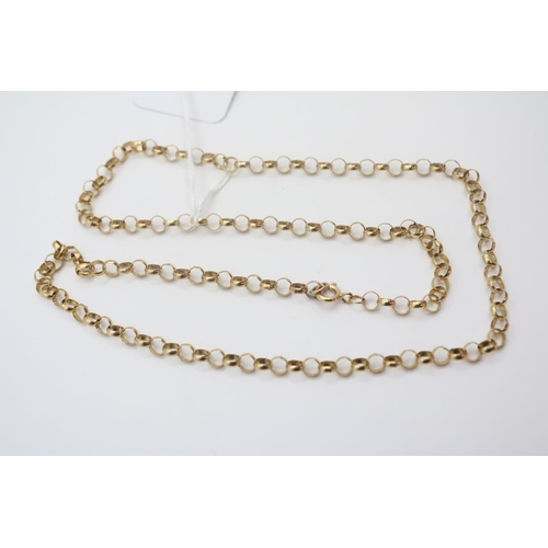 281 - Ladies 9ct Open chain link necklace 12g total weight