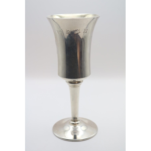 330 - 20thC Silver Goblet with Gilded Interior 170g total weight 16.5cm in Height