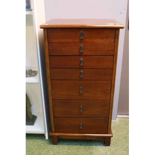 372 - Chinese influenced Jewellery chest of 6 Drawers with top compartment